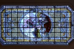 07-06 Centro Cultural America Stained Glass Image On Ceiling Salta Plaza 9 de Julio